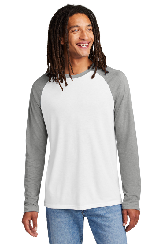ALLMADE Unisex Tri-Blend long sleeve colorblock Ragan Tee